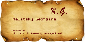 Malitsky Georgina névjegykártya